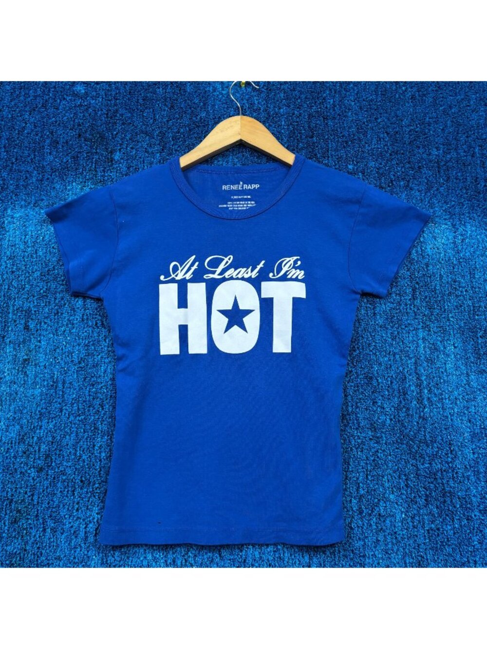 Renee Rapp At Least Im Hot Tour Blue T-Shirt Size Medium